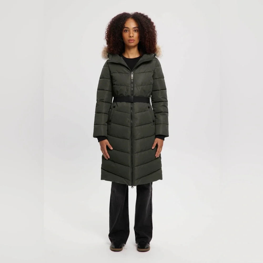 NOIZE Capri Long Length Parka Forest, Size Large, $298